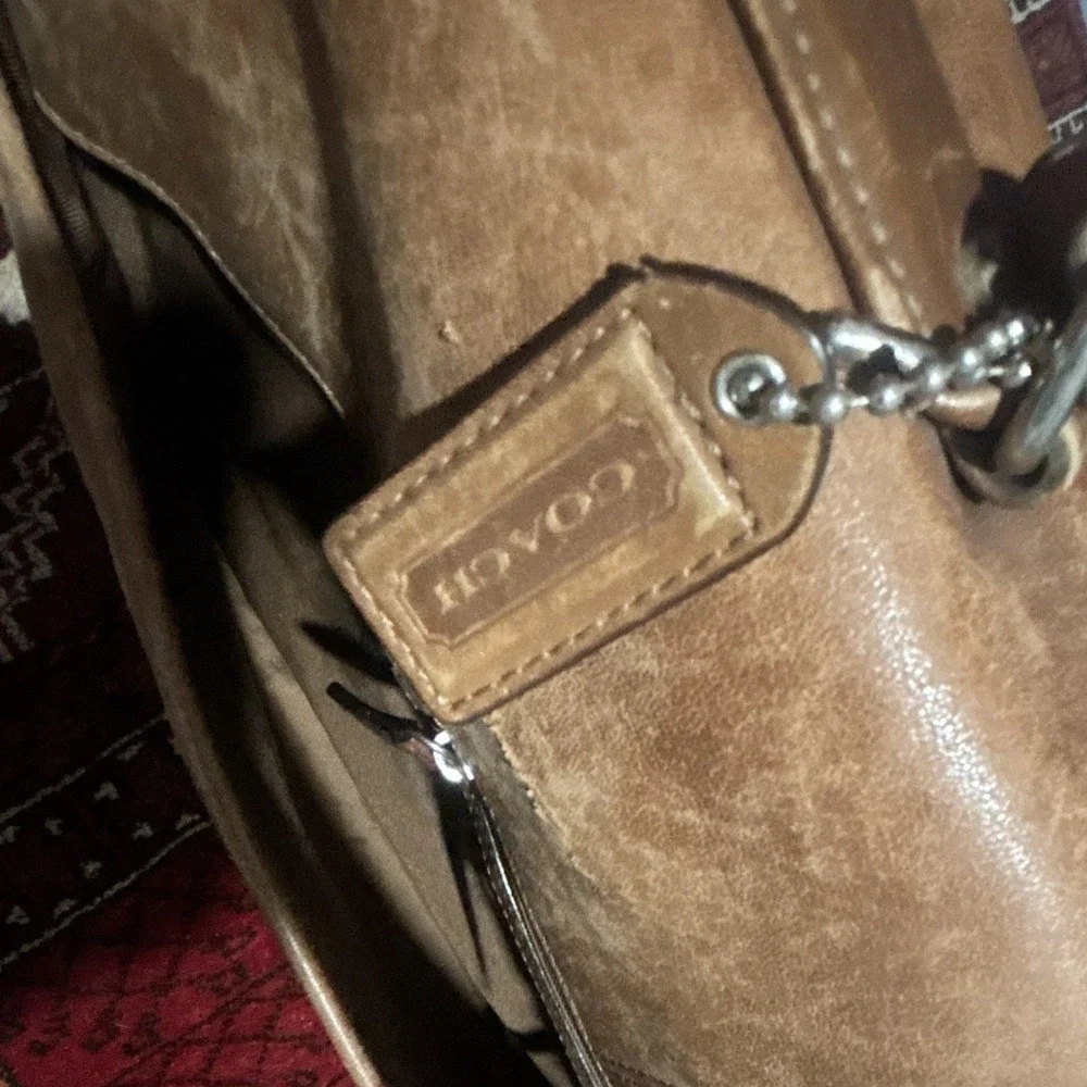 Vintage COACH Thompson Brown Glove Tanned Leather Executive Briefcase Bag F06455